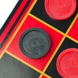 Cannon Sports Checkers Replacement Pieces - 24 Pack Checkers Pieces (12 Black, 12 Red) - Plastic Stackable Checkers for Board Games Cannon Sports Checkers Replacement Pieces - 24 Pack Checkers Pieces (12 Black, 12 Red) - Plastic Stackable Checkers for Board Games