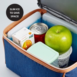 Cool Coolers by Fit + Fresh, 4 Pack Slim Ice Packs, Space Saving Reusable Ice Packs for Lunch Boxes or Coolers, Blue, Single Pack Cool Coolers by Fit + Fresh, 4 Pack Slim Ice Packs, Space Saving Reusable Ice Packs for Lunch Boxes or Coolers, Blue, Single Pack