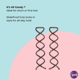 Goody Mini Spin Pins, 2 Ct, Spiral Clips for Quick & Easy Buns, All-Day Hold Twist Corkscrew Bobby Pins, Pain-Free Hair Accessories for Women, Men Boys & Girls, All Hair Types Goody Mini Spin Pins, 2 Ct, Spiral Clips for Quick & Easy Buns, All-Day Hold Twist Corkscrew Bobby Pins, Pain-Free Hair Accessories for Women, Men Boys & Girls, All Hair Types