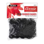 Annie 300 Rubber Bands Small One Size 1/2\' Black