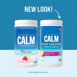 Natural Vitality Calm, Magnesium & Calcium Supplement, Drink Mix Powder Supports a Healthy Response to Stress, Gluten Free, Vegan, & Non-GMO, Raspberry Lemon, 16 oz Natural Vitality Calm, Magnesium & Calcium Supplement, Drink Mix Powder Supports a Healthy Response to Stress, Gluten Free, Vegan, & Non-GMO, Raspberry Lemon, 16 oz