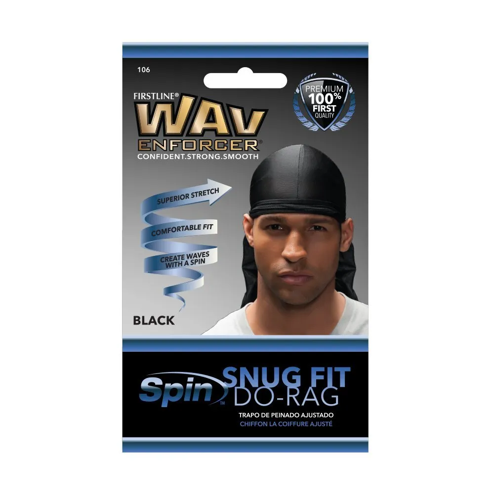 WavEnforcer 106 Snug Fit Do-Rag, Black WavEnforcer 106 Snug Fit Do-Rag, Black