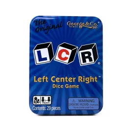 LCR Left Center Right Dice Game - Blue Tin