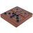 WE Games Nine Men\'s Morris Board Game, 5 inch Travel Size - Solid Wood Board with Magnetic Closure, 9 Clear & 9 Blue Marbles, Classic 2-Player Strategy Game for Adults, Perfect for Game Nights