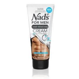 Nad\'s For Men Hair Removal Cream, Painless Hair Removal For Men, Soothing Depilatory Cream For Unwanted Coarse Male Body Hair, 6.8 Fl Oz