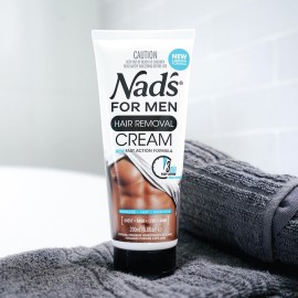 Nad\'s For Men Hair Removal Cream, Painless Hair Removal For Men, Soothing Depilatory Cream For Unwanted Coarse Male Body Hair, 6.8 Fl Oz Nad\'s For Men Hair Removal Cream, Painless Hair Removal For Men, Soothing Depilatory Cream For Unwanted Coarse Male Body Hair, 6.8 Fl Oz