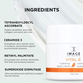 IMAGE Skincare, VITAL C Hydrating Repair Cr?me, Anti-Aging Face Night Cream with Hyaluronic Acid, 2 fl oz IMAGE Skincare, VITAL C Hydrating Repair Cr?me, Anti-Aging Face Night Cream with Hyaluronic Acid, 2 fl oz