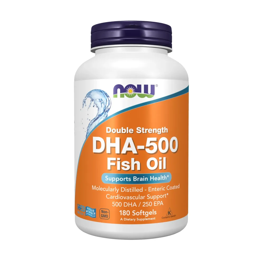 NOW Foods Supplements, DHA-500 with 250 EPA, Molecularly Distilled, Supports Brain Health*, 180 Softgels NOW Foods Supplements, DHA-500 with 250 EPA, Molecularly Distilled, Supports Brain Health*, 180 Softgels
