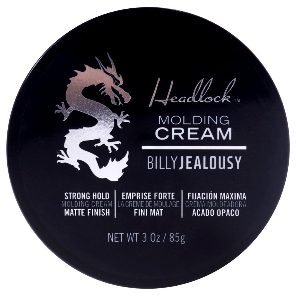 Billy Jealousy Headlock Hair Molding Cream, Hair Styling Cream for Men with Strong All-Day Hold, Natural Matte Finish Styling Agent for All Lengths, 3 Ounce Billy Jealousy Headlock Hair Molding Cream, Hair Styling Cream for Men with Strong All-Day Hold, Natural Matte Finish Styling Agent for All Lengths, 3 Ounce