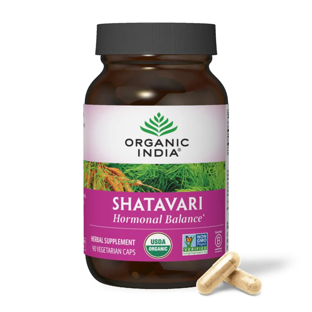 ORGANIC INDIA Shatavari Capsules - Herbal Supplement, Supports Hormonal Balance, Immune System Support, Vegan, Gluten-Free, USDA Organic, Supports Reproductive Health - 90 Capsules ORGANIC INDIA Shatavari Capsules - Herbal Supplement, Supports Hormonal Balance, Immune System Support, Vegan, Gluten-Free, USDA Organic, Supports Reproductive Health - 90 Capsules
