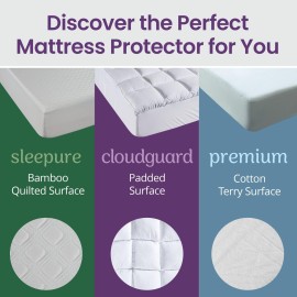 SafeRest 100% Waterproof Twin Size Mattress Protector - Fitted with Stretchable Pockets - Machine Washable Cotton Mattress Cover for Bed SafeRest 100% Waterproof Twin Size Mattress Protector - Fitted with Stretchable Pockets - Machine Washable Cotton Mattress Cover for Bed