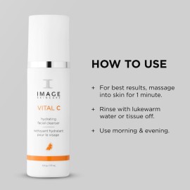 IMAGE Skincare, VITAL C Hydrating Facial Cleanser, Gentle Face Wash with Vitamin C, E and A, 6 fl oz IMAGE Skincare, VITAL C Hydrating Facial Cleanser, Gentle Face Wash with Vitamin C, E and A, 6 fl oz