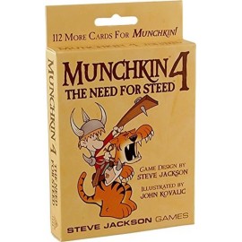 Munchkin 4 - The Need For Steed Card Game Expansion |112-Card Expansion | Adult, Kids, & Family Game | Fantasy Adventure RPG | Ages 10+ | 3-6 Players | Avg Play Time 120 Min | From Steve Jackson Games