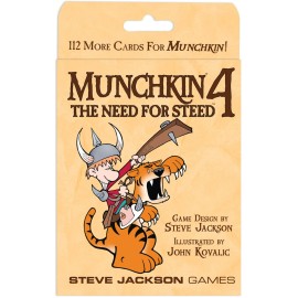 Munchkin 4 - The Need For Steed Card Game Expansion |112-Card Expansion | Adult, Kids, & Family Game | Fantasy Adventure RPG | Ages 10+ | 3-6 Players | Avg Play Time 120 Min | From Steve Jackson Games