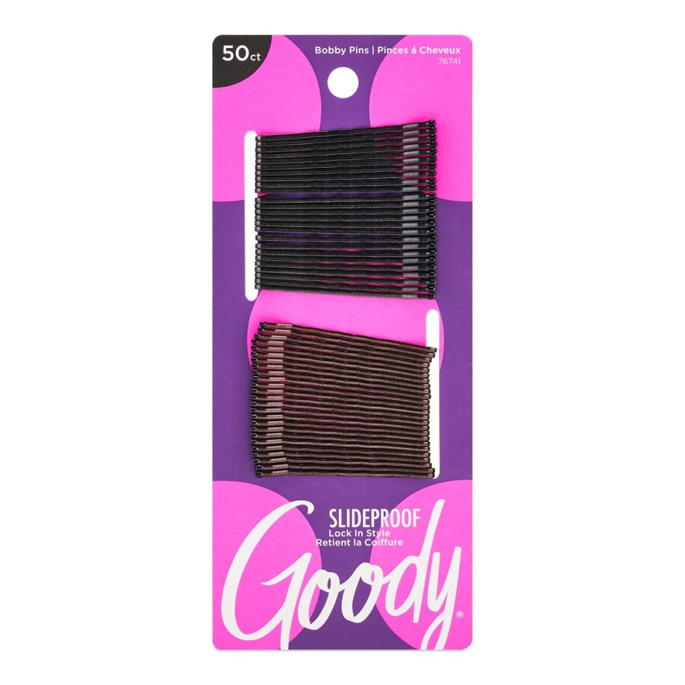 Goody Metallic Bobby Pins - 50 Count, Black - 2 Inch Pins for Secure and Painless Hairstyling on All Hair Types Goody Metallic Bobby Pins - 50 Count, Black - 2 Inch Pins for Secure and Painless Hairstyling on All Hair Types