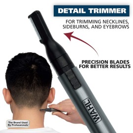 Wahl Micro Groomsman Battery Personal Trimmer for Hygienic Grooming with Rinseable, Interchangeable Heads for Eyebrows, Neckline, Nose, Ears, & Other Detailing - 05640-600 Wahl Micro Groomsman Battery Personal Trimmer for Hygienic Grooming with Rinseable, Interchangeable Heads for Eyebrows, Neckline, Nose, Ears, & Other Detailing - 05640-600