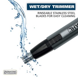 Wahl Micro Groomsman Battery Personal Trimmer for Hygienic Grooming with Rinseable, Interchangeable Heads for Eyebrows, Neckline, Nose, Ears, & Other Detailing - 05640-600 Wahl Micro Groomsman Battery Personal Trimmer for Hygienic Grooming with Rinseable, Interchangeable Heads for Eyebrows, Neckline, Nose, Ears, & Other Detailing - 05640-600