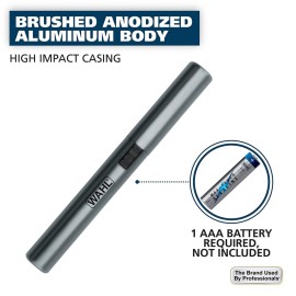 Wahl Micro Groomsman Battery Personal Trimmer for Hygienic Grooming with Rinseable, Interchangeable Heads for Eyebrows, Neckline, Nose, Ears, & Other Detailing - 05640-600 Wahl Micro Groomsman Battery Personal Trimmer for Hygienic Grooming with Rinseable, Interchangeable Heads for Eyebrows, Neckline, Nose, Ears, & Other Detailing - 05640-600
