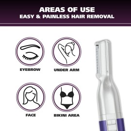 Wahl Clean & Confident Female Battery Pen Trimmer with Rinseable Blades for Eyebrows, Facial Hair, & Light Grooming- Hygienic Grooming & Easy Cleaning with Battery Included - Model 5640-100 Wahl Clean & Confident Female Battery Pen Trimmer with Rinseable Blades for Eyebrows, Facial Hair, & Light Grooming- Hygienic Grooming & Easy Cleaning with Battery Included - Model 5640-100