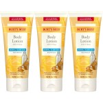 Burt\'s Bees, Body Lotion with Milk and Honey, Moisturizing Lotion for Normal to Dry Skin, 98.6% Natural Origin Skin Care, 6 oz Bottle (3-Pack)