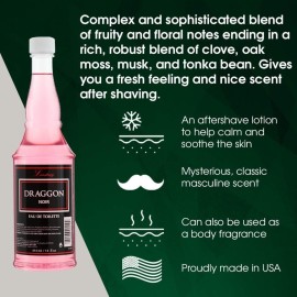 Clubman Lustray Draggon Noir Eau De Toilette, Post Shave Lotion, Soothes Skin After Shaving, 14 fl oz Clubman Lustray Draggon Noir Eau De Toilette, Post Shave Lotion, Soothes Skin After Shaving, 14 fl oz