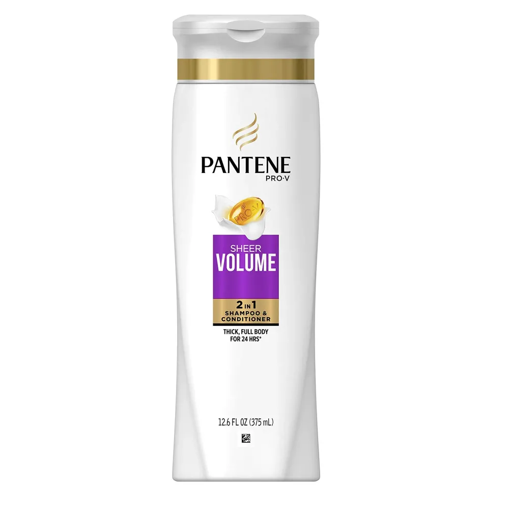 Pantene Pro-V 2 in 1 Shampoo & Conditioner, Sheer Volume with Collagen, 12.6 Ounce Pantene Pro-V 2 in 1 Shampoo & Conditioner, Sheer Volume with Collagen, 12.6 Ounce