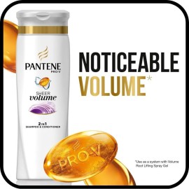 Pantene Pro-V 2 in 1 Shampoo & Conditioner, Sheer Volume with Collagen, 12.6 Ounce Pantene Pro-V 2 in 1 Shampoo & Conditioner, Sheer Volume with Collagen, 12.6 Ounce
