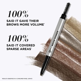 IT Cosmetics Brow Power Eyebrow Pencil - Universal Shades - Long-Lasting Eyebrow Pencil, Budge-Proof Formula - With Biotin - Natural-Looking Brow Pencil with Hair Like Strokes - Built-in Spoolie Brush IT Cosmetics Brow Power Eyebrow Pencil - Universal Shades - Long-Lasting Eyebrow Pencil, Budge-Proof Formula - With Biotin - Natural-Looking Brow Pencil with Hair Like Strokes - Built-in Spoolie Brush