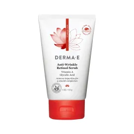 DERMA E Anti-Wrinkle Scrub - Anti-Aging Face Wash with Glycolic Acid and Vitamin A - Cleansing and Exfoliating Treatment Removes Makeup, Oil and Impurities, 4 oz DERMA E Anti-Wrinkle Scrub - Anti-Aging Face Wash with Glycolic Acid and Vitamin A - Cleansing and Exfoliating Treatment Removes Makeup, Oil and Impurities, 4 oz