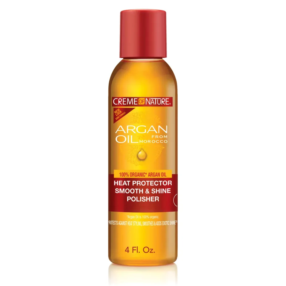 Creme of Nature, Argan Oil for Hair, Smooth & Shine Hair Polisher, Argan Oil of Morocco for Anti Frizz Control, 4 Fl Oz Creme of Nature, Argan Oil for Hair, Smooth & Shine Hair Polisher, Argan Oil of Morocco for Anti Frizz Control, 4 Fl Oz