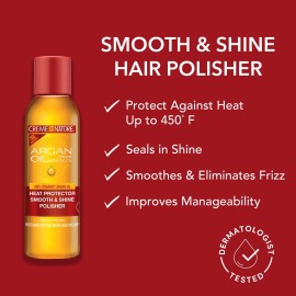 Creme of Nature, Argan Oil for Hair, Smooth & Shine Hair Polisher, Argan Oil of Morocco for Anti Frizz Control, 4 Fl Oz Creme of Nature, Argan Oil for Hair, Smooth & Shine Hair Polisher, Argan Oil of Morocco for Anti Frizz Control, 4 Fl Oz