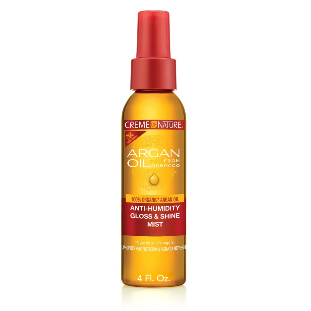Creme Of Nature, Argan Oil Anti Humidity Gloss & Shine Mist, Argan Oil Of Morocco, Provides Heat Protection, 4 Fl Oz Creme Of Nature, Argan Oil Anti Humidity Gloss & Shine Mist, Argan Oil Of Morocco, Provides Heat Protection, 4 Fl Oz