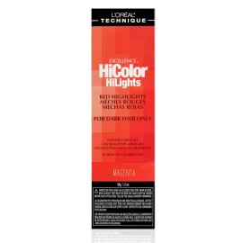 L\'OREAL TECHNIQUE HiColor Red HiLights Permanent Hair Color for Dark Hair | Intense Red Highlights | No Pre-Lightening Required | Rich, No-Drip Creme | Quick Processing Time | Magenta