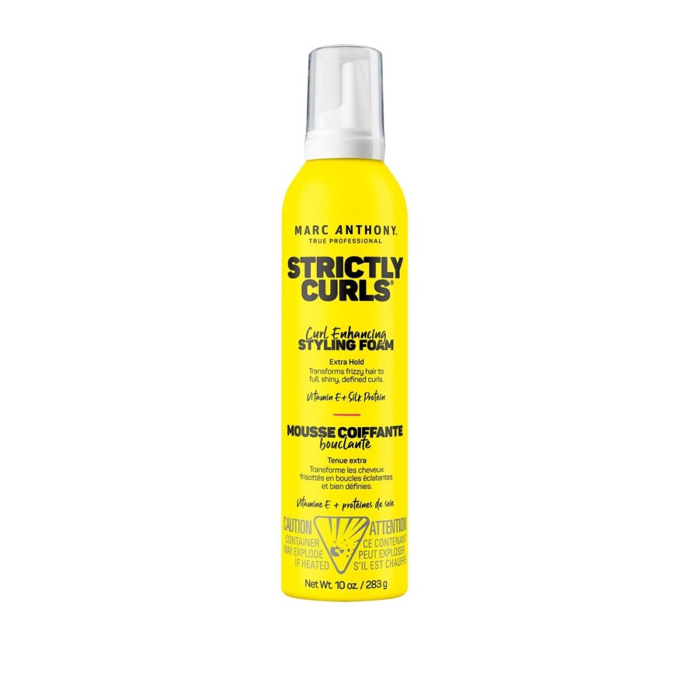 Marc Anthony Curl Enhancing Styling Foam, Extra Hold, Strictly Curls - Vitamin E & Silk Proteins Transforms Frizzy Hair to Full, Shiny, Defined Curls - Sulfate-Free Anti-Frizz Styling Mousse Product