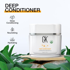GK HAIR Global Keratin Deep Conditioner Masque (7.05 Fl Oz/200 g) Intense Hydrating Repair Treatment Mask for Dry Damaged Color Treated Frizzy Hair Restoration Formula with JOJOBA Seed Oils