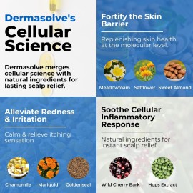Dermasolve 4 oz Psoriasis, Seborrheic Dermatitis, & Dandruff Scalp Oil - Dermatologist Approved - Flaky Scalp Relief, Clinically Tested, Long-Lasting Itch-Free, High-Performance Formula