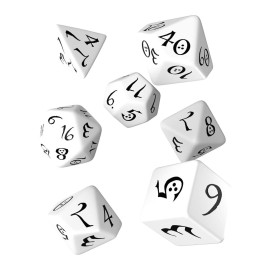 Q-Workshop Classic RPG Dice White/Black (7) Board Game