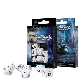 Q-Workshop Classic RPG Dice White/Black (7) Board Game Q-Workshop Classic RPG Dice White/Black (7) Board Game