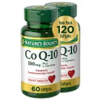 CoQ10 by Nature\'s Bounty, Dietary Supplement, Supports Heart Health, 100mg Plus L-Carnitine, Twin Pack, 120 Softgels