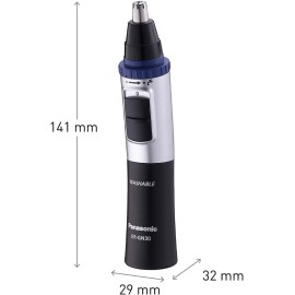 Panasonic ER-GN30-K Nose, Ear n Facial Hair Trimmer Wet/Dry with Vortex Cleaning System, Black Panasonic ER-GN30-K Nose, Ear n Facial Hair Trimmer Wet/Dry with Vortex Cleaning System, Black