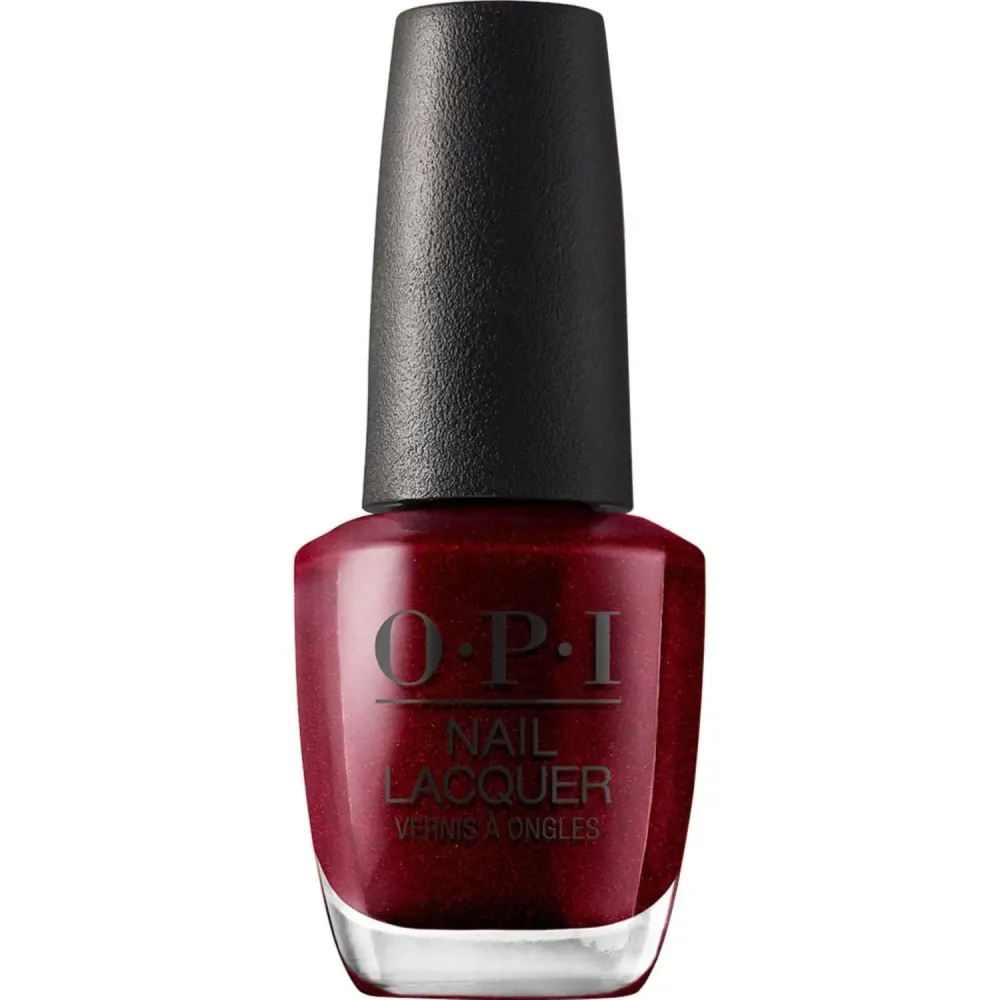 OPI Nail Lacquer I\'m Not Really a Waitress | Opaque Dark Red Pearl Chip Resistant Nail Polish | Vegan, Fast Drying, Streak Free OPI Nail Lacquer I\'m Not Really a Waitress | Opaque Dark Red Pearl Chip Resistant Nail Polish | Vegan, Fast Drying, Streak Free