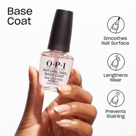 OPI Natural Nail Base Coat | Nail Polish Base Coat | Protects Nails & Prevents Discoloration OPI Natural Nail Base Coat | Nail Polish Base Coat | Protects Nails & Prevents Discoloration