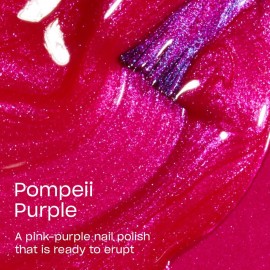 OPI Nail Lacquer Pompeii Purple | Opaque Bright Purple Pearl Chip Resistant Nail Polish | Vegan, Fast Drying, Streak Free