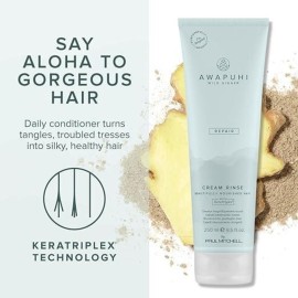 Awapuhi Wild Ginger by Paul Mitchell Cream Rinse, Detangles + Repairs, For Dry, Damaged + Color-Treated Hair, 8.5 fl. oz.