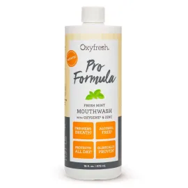 Oxyfresh Premium Pro Formula Fresh Mint Mouthwash - Patented Zinc Mouthrinse for All Day Fresh Breath & Healthy Gums - Refreshing & Alcohol Free Mouthwash | 16oz