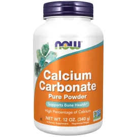 NOW Foods Supplements, Calcium Carbonate Powder, High Percentage of Calcium, Supports Bone Health*, 12-Ounce
