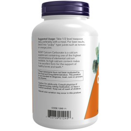 NOW Foods Supplements, Calcium Carbonate Powder, High Percentage of Calcium, Supports Bone Health*, 12-Ounce NOW Foods Supplements, Calcium Carbonate Powder, High Percentage of Calcium, Supports Bone Health*, 12-Ounce