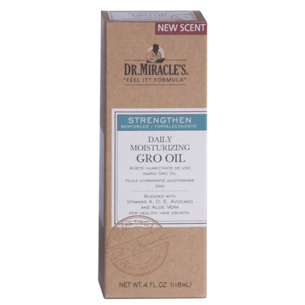 Dr. Miracle\'s Daily Moisturizing Gro Oil, Blended with Vitamins A, D, E, Avocado & Aloe Vera For Healthy Hair Growth, 4 Ounce Dr. Miracle\'s Daily Moisturizing Gro Oil, Blended with Vitamins A, D, E, Avocado & Aloe Vera For Healthy Hair Growth, 4 Ounce