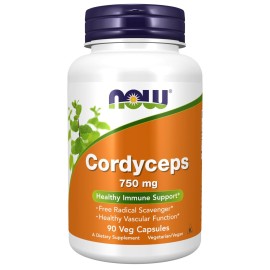 NOW Foods Supplements, Cordyceps (Cordyceps sinensis)750 mg, Healthy Immune Support*, 90 Veg Capsules NOW Foods Supplements, Cordyceps (Cordyceps sinensis)750 mg, Healthy Immune Support*, 90 Veg Capsules