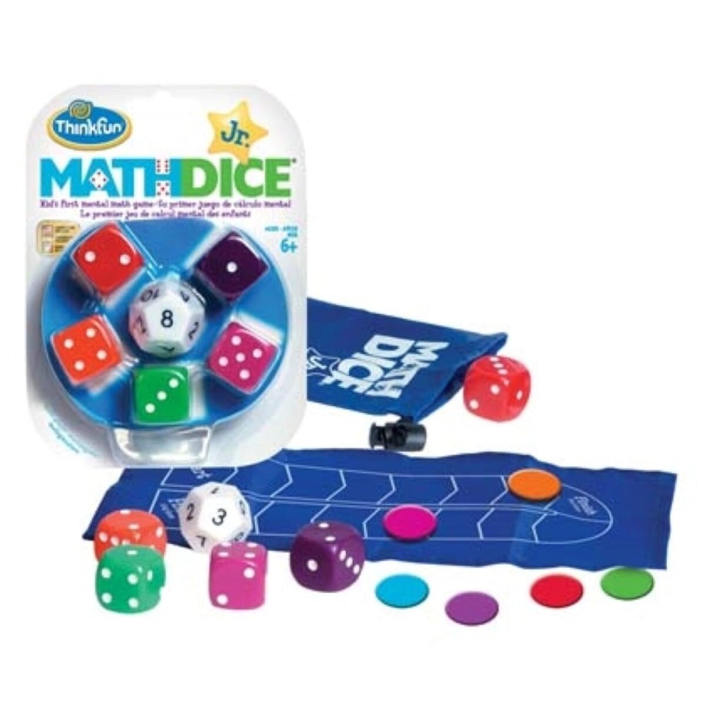 ThinkFun Math Dice Junior Game - Engaging Math Skills Builder | Perfect for Kids Aged 6+ | Aids in Mental Agility | Toy of The Year Nominee ThinkFun Math Dice Junior Game - Engaging Math Skills Builder | Perfect for Kids Aged 6+ | Aids in Mental Agility | Toy of The Year Nominee
